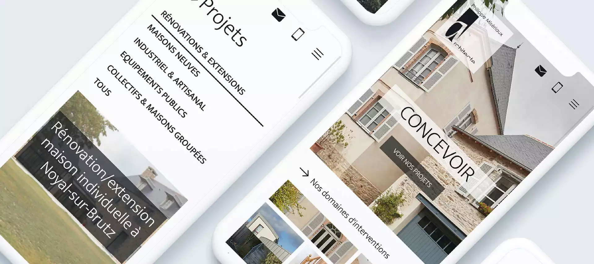 site web mobile architecte