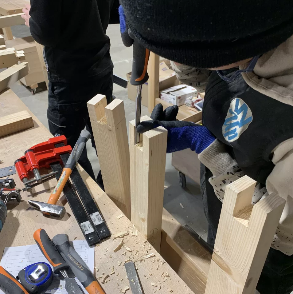Production en bois à l'école Wood'Up