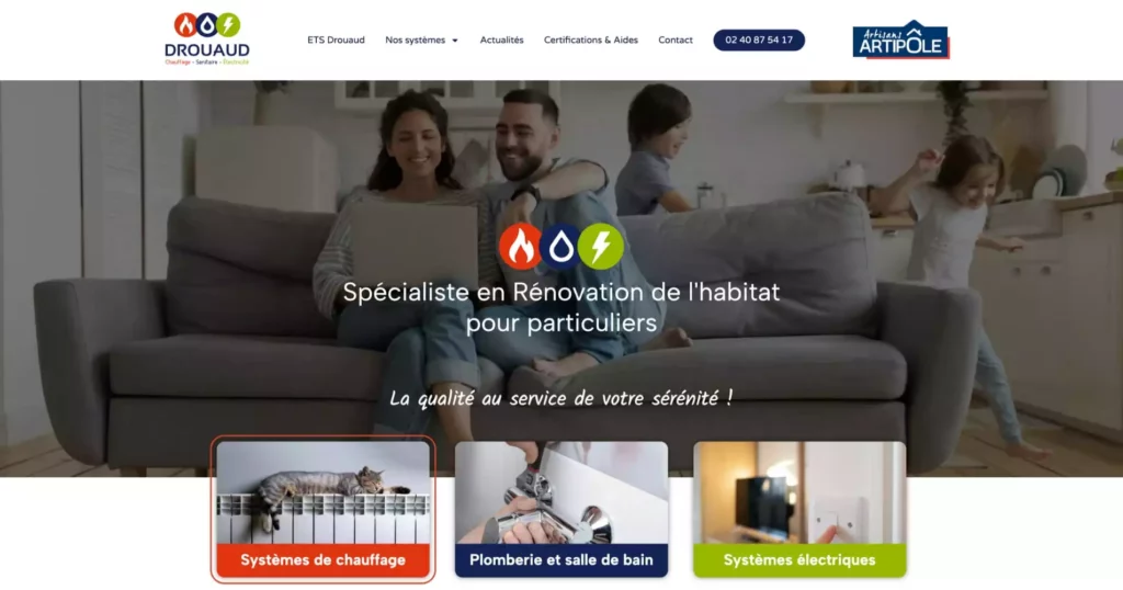 conception site web ETS Drouaud