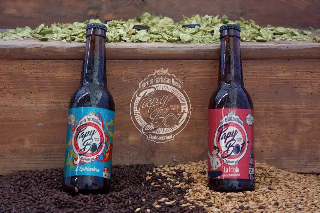 étiquette bouteille bière Papy Bot