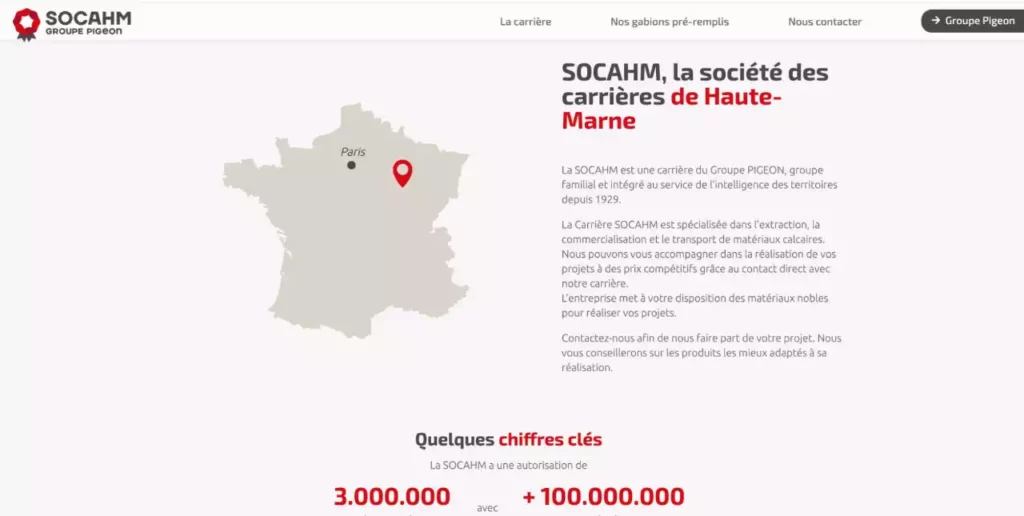 site web carrière matériaux de construction