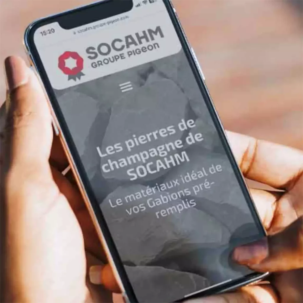aperçu site web mobile SOCAHM