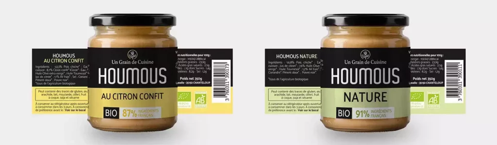 packaging étiquette bocal Un Grain de Cuisine