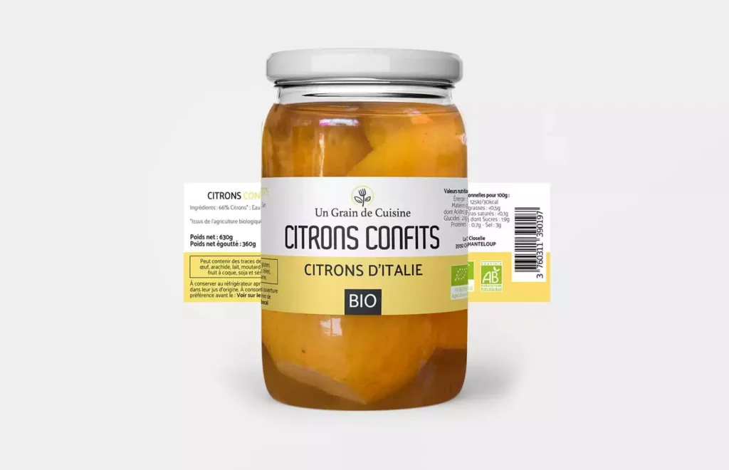 impression étiquette bocal Un Grain de Cuisine