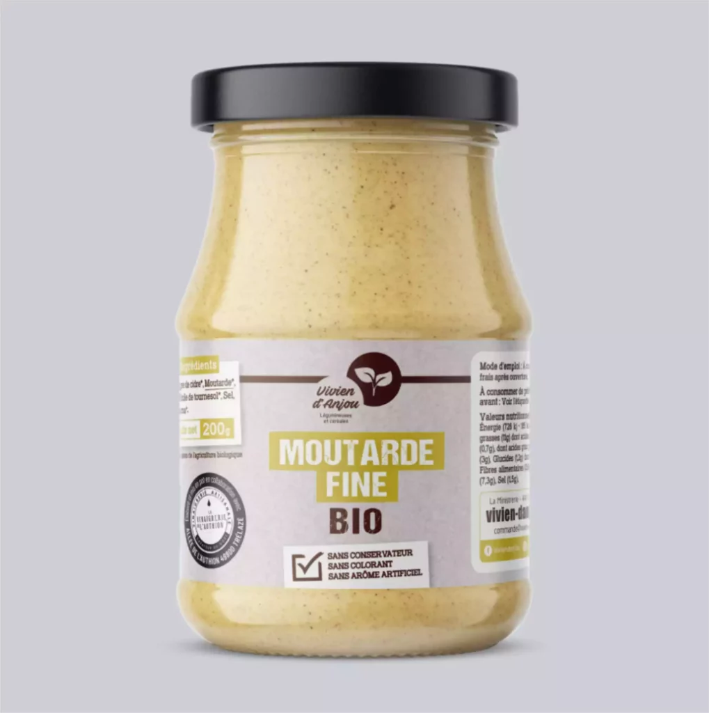 étiquette pot de moutarde